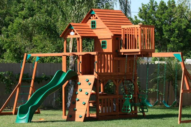 Wooden Swing Set Installation in Denver, CO